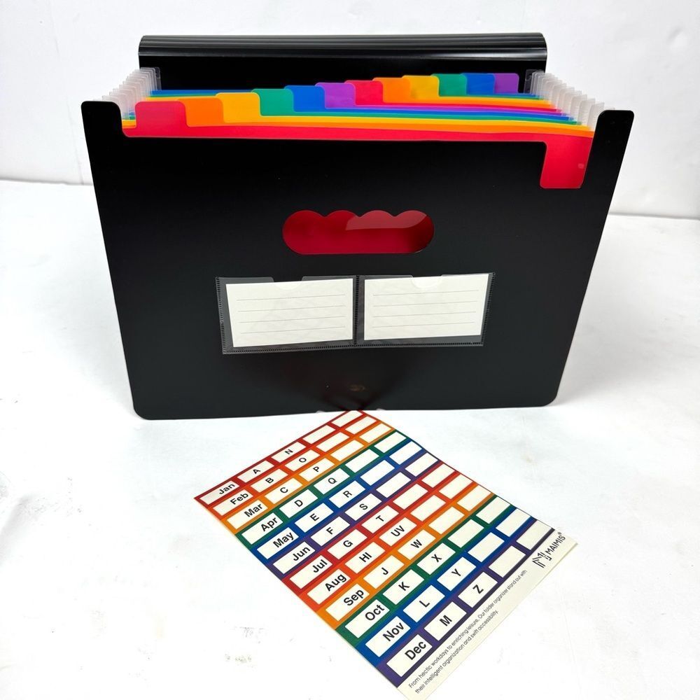 Accordion File Organizer, 12 Pockets Expanding File Folders - Picture 6 of 7